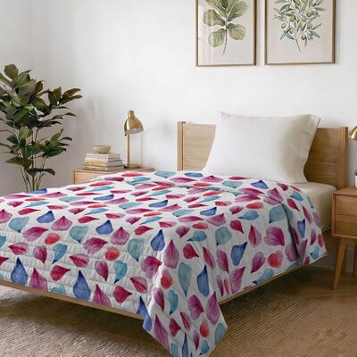 Italian Bed Linen Fantasy Colcha de Verano de Microfibra, Acolchado de poliéster, Petali, 220x270cm Italian Bed Linen Fantasy Colcha de Verano de Microfibra, Acolchado de poliéster, Petali, 220x270cm