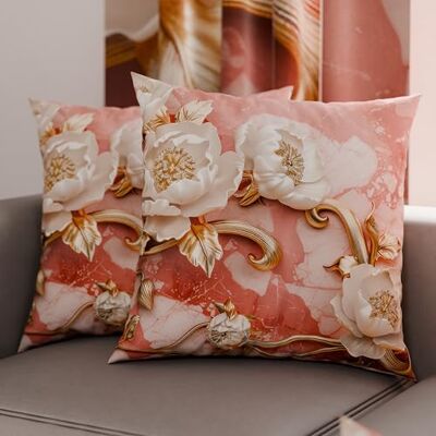 PETTI ARTIGIANI ITALIANI Par de Fundas de cojín de 30 x 30 cm de Microfibra, Cojines Decorativos para Dormitorio, sofá, salón, Juego de 2 Fundas de cojín, Funda de Almohada Floral 06 11, 100% Made PETTI ARTIGIANI ITALIANI Par de Fundas de cojín de 30 x 30 cm de Microfibra, Cojines Decorativos para Dormitorio, sofá, salón, Juego de 2 Fundas de cojín, Funda de Almohada Floral 06 11, 100% Made