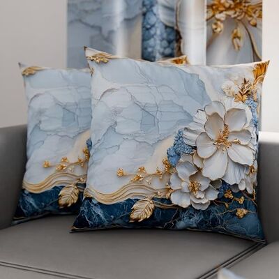 PETTI ARTIGIANI ITALIANI Par de Fundas de cojín de 35 x 35 cm de Microfibra, Cojines Decorativos para Dormitorio, sofá, salón, Juego de 2 Fundas de cojín, Funda de Almohada Floral 06 15, 100% Made PETTI ARTIGIANI ITALIANI Par de Fundas de cojín de 35 x 35 cm de Microfibra, Cojines Decorativos para Dormitorio, sofá, salón, Juego de 2 Fundas de cojín, Funda de Almohada Floral 06 15, 100% Made