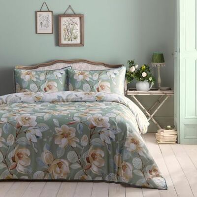 Juego de Sábanas Floral Reversible de Algodón Eleanor - Appletree Heritage Juego de Sábanas Floral Reversible de Algodón Eleanor - Appletree Heritage