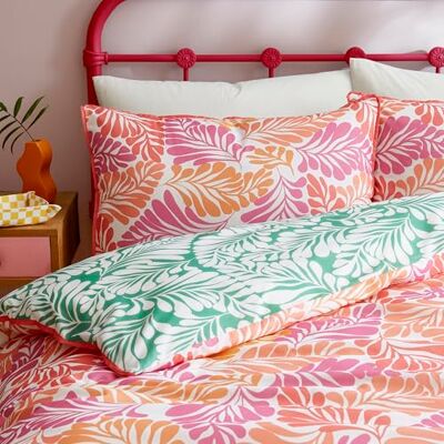 Juego de ropa de cama reversible Carmen Leaf de Appletree - Juego de cama Juego de ropa de cama reversible Carmen Leaf de Appletree - Juego de cama