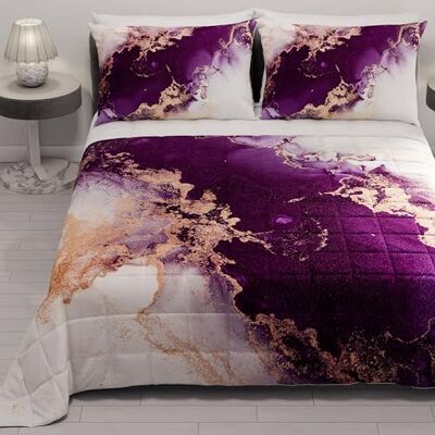 PETTI ARTIGIANI ITALIANI Colcha Cama 220x260 cm Microfibra, Primavera Verano, Edredón Cubrecama una Plaza y Media, Colchas Bouti Modernas, Mármol Violeta, 100% Made in Italy PETTI ARTIGIANI ITALIANI Colcha Cama 220x260 cm Microfibra, Primavera Verano, Edredón Cubrecama una Plaza y Media, Colchas Bouti Modernas, Mármol Violeta, 100% Made in Italy