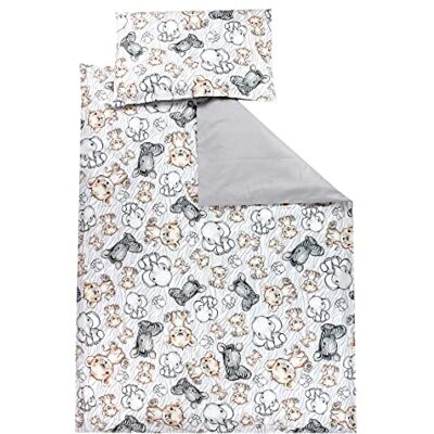 TupTam Juego de Ropa de Cama para Niños, de 2 Piezas., Safari/Gris, 135x100 cm TupTam Juego de Ropa de Cama para Niños, de 2 Piezas., Safari/Gris, 135x100 cm