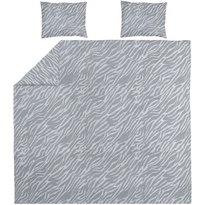 Meyco - Zebra Grau - 240x200/220 - Juego de sábanas Meyco - Zebra Grau - 240x200/220 - Juego de sábanas