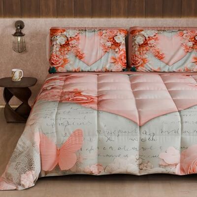 PETTI ARTIGIANI ITALIANI Colcha de Invierno, edredón de Invierno, Colcha Individual Reversible Monocolor e impresión Digital, Shabby 04 335, 100% Microfibra, Fabricado en Italia PETTI ARTIGIANI ITALIANI Colcha de Invierno, edredón de Invierno, Colcha Individual Reversible Monocolor e impresión Digital, Shabby 04 335, 100% Microfibra, Fabricado en Italia