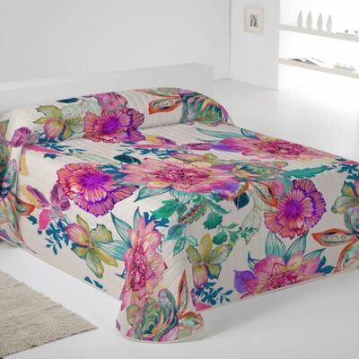 NATURALS ICEHOME Colcha Bouti Estampada o Lisa para Verano y Entretiempo Microfibra Extra Suave Acolchado a Rombos Cubrecama Reversible (Lunea, Cama 150) NATURALS ICEHOME Colcha Bouti Estampada o Lisa para Verano y Entretiempo Microfibra Extra Suave Acolchado a Rombos Cubrecama Reversible (Lunea, Cama 150)