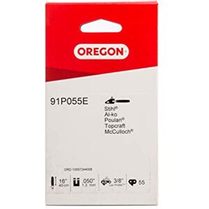 Oregon cadena de motosierra 3/8"LP para espadas de 40cm, Galga de 1.3mm y 55 eslabones de transmisión, bajo rebote, compatible con Stihl y otras marcas Oregon cadena de motosierra 3/8"LP para espadas de 40cm, Galga de 1.3mm y 55 eslabones de transmisión, bajo rebote, compatible con Stihl y otras marcas