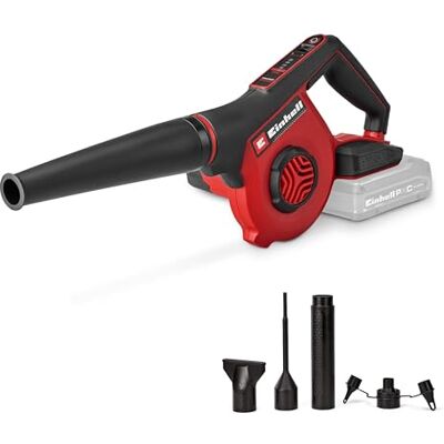Einhell soplador con batería TE-CB 18/270 Li-Solo Power X-Change (18 V, máx. Velocidad del Aire 270 km/h, 5 Niveles, Incl. prolongación, Boquilla estándar, Plana y para taladros, sin batería) Einhell soplador con batería TE-CB 18/270 Li-Solo Power X-Change (18 V, máx. Velocidad del Aire 270 km/h, 5 Niveles, Incl. prolongación, Boquilla estándar, Plana y para taladros, sin batería)