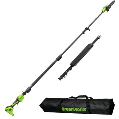 Greenworks 24V Sierra Telescópica de Altura Inalámbrica, Velocidad de Corte 20m/s, Podadora de Árboles a Batería Sin Escobillas con Hoja 20cm y Sistema Autoaceite para Podar Árboles, Solo Cuerpo Greenworks 24V Sierra Telescópica de Altura Inalámbrica, Velocidad de Corte 20m/s, Podadora de Árboles a Batería Sin Escobillas con Hoja 20cm y Sistema Autoaceite para Podar Árboles, Solo Cuerpo