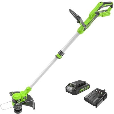 Greenworks 24V Cortabordes a Batería para Jardines Pequeños y Medianos, 30cm Ancho de Corte, Alimentación Hilo Nylon 1,65mm, Batería 24 V 2 Ah y Cargador, 3 Años de Garantía G24LT30K2 Greenworks 24V Cortabordes a Batería para Jardines Pequeños y Medianos, 30cm Ancho de Corte, Alimentación Hilo Nylon 1,65mm, Batería 24 V 2 Ah y Cargador, 3 Años de Garantía G24LT30K2