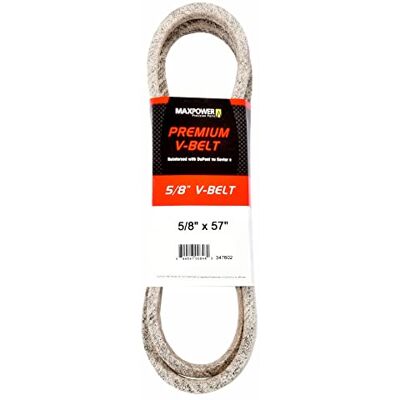 MAXPOWER Correa Trapezoidal , reforzadas con Kevlar, 5/8'' x 57'' 5L570 Longitud Exterior L(a) 1450 mm. MAXPOWER Correa Trapezoidal , reforzadas con Kevlar, 5/8'' x 57'' 5L570 Longitud Exterior L(a) 1450 mm.