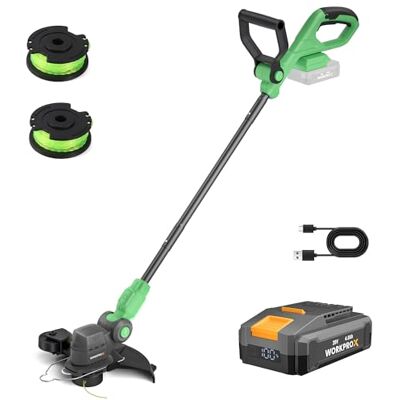 WORKPRO X Cortabordes Inalámbrica 20V con Batería, Cortadora de Césped con Recorte y Borde, Desbrozadora Bateria con Ancho de Corte 30cm, con 2 Rollos de Linea de Corte 5m WORKPRO X Cortabordes Inalámbrica 20V con Batería, Cortadora de Césped con Recorte y Borde, Desbrozadora Bateria con Ancho de Corte 30cm, con 2 Rollos de Linea de Corte 5m
