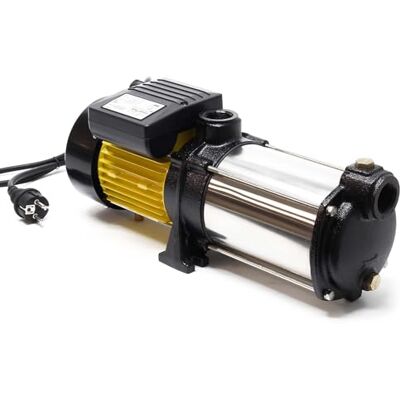 WilTec Bomba centrífuga multietapa 6600 l/h, 900W, 55m altura máx., 2850rpm para grupo de presión doméstico WilTec Bomba centrífuga multietapa 6600 l/h, 900W, 55m altura máx., 2850rpm para grupo de presión doméstico