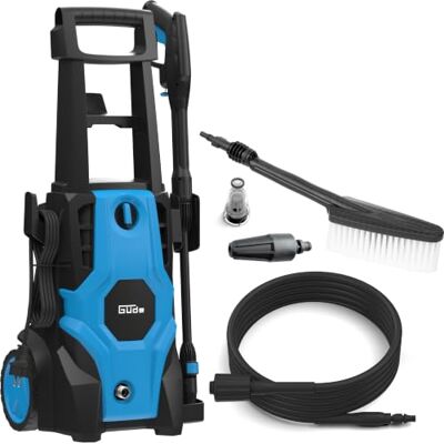 Güde Limpiador de Alta presión GHD 1800-135 (230 V, 1800 W, presión máxima de 135 Bar, 468 l/h máx. Volumen de Bombeo, Temperatura máxima del Agua a 50 °C, Incluye Manguera HD de 5 m, Pistola y Lanza Güde Limpiador de Alta presión GHD 1800-135 (230 V, 1800 W, presión máxima de 135 Bar, 468 l/h máx. Volumen de Bombeo, Temperatura máxima del Agua a 50 °C, Incluye Manguera HD de 5 m, Pistola y Lanza
