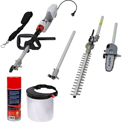 IKRA Cortasetos telescópico y podadora de Altura eléctrica 2en1 ITHK 1000, Incl. Correa de Hombro, Escudo Protector & Spray de Cuidado 400ml IKRA Cortasetos telescópico y podadora de Altura eléctrica 2en1 ITHK 1000, Incl. Correa de Hombro, Escudo Protector & Spray de Cuidado 400ml