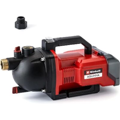 Einhell Bomba de jardín a batería AQUINNA 36/30 Power X-Change (2x 18 V, interruptor ECO de 2 escalones, tornillo de entrada y salida de agua, protección térmica, asa de transporte, sin baterías) Einhell Bomba de jardín a batería AQUINNA 36/30 Power X-Change (2x 18 V, interruptor ECO de 2 escalones, tornillo de entrada y salida de agua, protección térmica, asa de transporte, sin baterías)