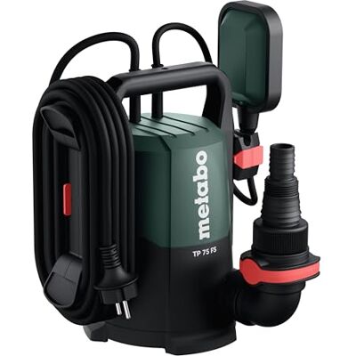 Metabo TP 75 SF Bomba sumergible para agua transparente (caudal máximo 7500 l/h, extracción de agua residual de hasta 1 mm, interruptor flotante ajustable en altura, bomba de agua) Metabo TP 75 SF Bomba sumergible para agua transparente (caudal máximo 7500 l/h, extracción de agua residual de hasta 1 mm, interruptor flotante ajustable en altura, bomba de agua)
