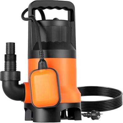 VEVOR 650 W Bomba de Sumidero Sumergible PP-GF20, 15000 L/H, con Interruptor de Flotador Automático, Cable Largo y Elevación Máxima de 8 m, para Evacuación de Aguas Residuales de Piscina, Estanque VEVOR 650 W Bomba de Sumidero Sumergible PP-GF20, 15000 L/H, con Interruptor de Flotador Automático, Cable Largo y Elevación Máxima de 8 m, para Evacuación de Aguas Residuales de Piscina, Estanque