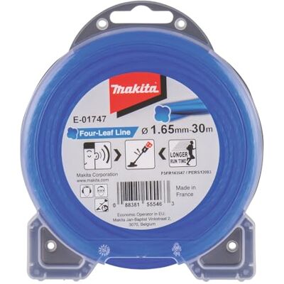 Makita Desbrozadora de hilo de trébol de alambre azul 1,65mm 30m Makita Desbrozadora de hilo de trébol de alambre azul 1,65mm 30m