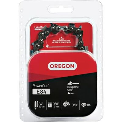 Oregon B84 Cadena de motosierra profesional de cincel completo para barra de 24 pulgadas, 84 eslabones de transmisión, calibre de 0.50 pulgadas, paso de 3/8 pulgadas, 72EXL, se adapta a Husqvarna, Oregon B84 Cadena de motosierra profesional de cincel completo para barra de 24 pulgadas, 84 eslabones de transmisión, calibre de 0.50 pulgadas, paso de 3/8 pulgadas, 72EXL, se adapta a Husqvarna,