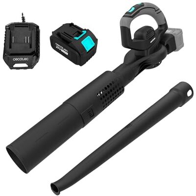 Cecotec Soplador de Hojas a Batería 21V Airforce 2in1 Multifunction. 3000W, Velocidad hasta 300km/h, Volumen hasta 800m³/h, Velocidad Regulable, Ligero, Incluye Tubo Largo y Tubo Ancho Cecotec Soplador de Hojas a Batería 21V Airforce 2in1 Multifunction. 3000W, Velocidad hasta 300km/h, Volumen hasta 800m³/h, Velocidad Regulable, Ligero, Incluye Tubo Largo y Tubo Ancho