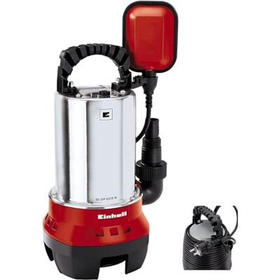 Einhell Bomba de agua sucia GH-DP 6315 N. 630 W, Ø15 mm de partículas extrañas, capacidad de suministro de 17.000 L/h, interruptor de flotador, asa de transporte, int. rebobinado de cable Einhell Bomba de agua sucia GH-DP 6315 N. 630 W, Ø15 mm de partículas extrañas, capacidad de suministro de 17.000 L/h, interruptor de flotador, asa de transporte, int. rebobinado de cable