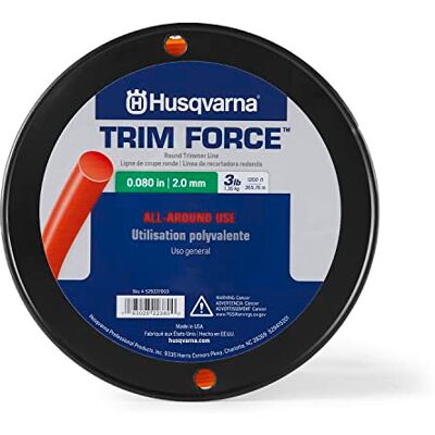 Husqvarna Trim Force Round .080 x 1200 pies 3 Libras línea de Recortadora, Naranja Husqvarna Trim Force Round .080 x 1200 pies 3 Libras línea de Recortadora, Naranja