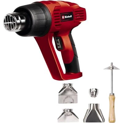 Einhell Pistola de Aire Caliente TH-ha 2000/1-577068 2000 W, 2 Niveles de Temperatura 350 ° / 550 °, protección contra sobrecalentamiento, Incl. 4 boquillas y raspador de Pintura Einhell Pistola de Aire Caliente TH-ha 2000/1-577068 2000 W, 2 Niveles de Temperatura 350 ° / 550 °, protección contra sobrecalentamiento, Incl. 4 boquillas y raspador de Pintura