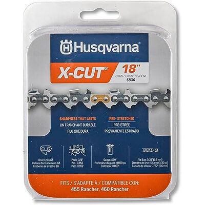 Husqvarna X-Cut S83G Cadena para motosierra (50,8 cm, paso de 0,1 cm, calibre de 0,1 cm) Husqvarna X-Cut S83G Cadena para motosierra (50,8 cm, paso de 0,1 cm, calibre de 0,1 cm)