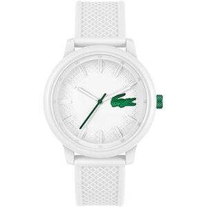 Lacoste Reloj con Movimiento de Cuarzo de Tres Manecillas para Hombre Colección .12.12 Hero con Correa de Silicona Blanca Lacoste Reloj con Movimiento de Cuarzo de Tres Manecillas para Hombre Colección .12.12 Hero con Correa de Silicona Blanca