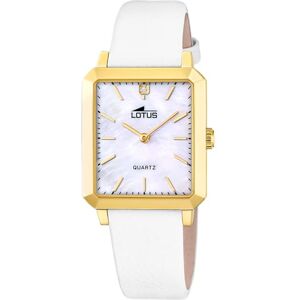 Lotus Reloj Mujer Analógico de Cuero Blanco Movimiento de Cuarzo Cristal Mineral de Alta Resistencia Resistente al Agua 5 ATM Elegante, Clásico y Vintage 18988/1 Square Series Lotus Reloj Mujer Analógico de Cuero Blanco Movimiento de Cuarzo Cristal Mineral de Alta Resistencia Resistente al Agua 5 ATM Elegante, Clásico y Vintage 18988/1 Square Series