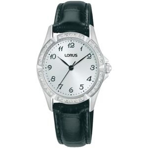 Lorus Reloj de Mujer clásico Acero Inoxidable Correa de Cuero Negro Lorus Reloj de Mujer clásico Acero Inoxidable Correa de Cuero Negro