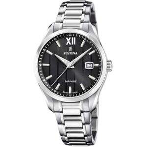 Festina Swiss Made Reloj Hombre Analógico de Acero Inoxidable 316l Plateado Movimiento de Cuarzo Calendario Cristal Zafiro de Alta Resistencia Resistente al Agua 5 ATM /4 Classic Steel Festina Swiss Made Reloj Hombre Analógico de Acero Inoxidable 316l Plateado Movimiento de Cuarzo Calendario Cristal Zafiro de Alta Resistencia Resistente al Agua 5 ATM /4 Classic Steel