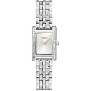 Boss Reloj De Movimiento De Cuarzo De Dos Manecillas para Mujer Colección LUCY PRECIOUS con Correa de Acero Inoxidable Plateada Boss Reloj De Movimiento De Cuarzo De Dos Manecillas para Mujer Colección LUCY PRECIOUS con Correa de Acero Inoxidable Plateada