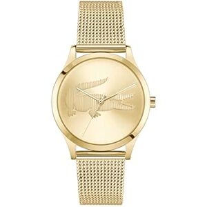 Lacoste Reloj con Movimiento de Cuarzo de Tres Manecillas para Mujer Colección CROCODELLE con Correa de Malla de Acero Inoxidable de Color Dorado Lacoste Reloj con Movimiento de Cuarzo de Tres Manecillas para Mujer Colección CROCODELLE con Correa de Malla de Acero Inoxidable de Color Dorado