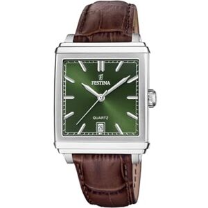 Festina Reloj Hombre Analógico de Cuero Negro Movimiento de Cuarzo Calendario Cristal Mineral de Alta Resistencia Resistente al Agua 5 ATM Elegante F20681/7 On The Square Festina Reloj Hombre Analógico de Cuero Negro Movimiento de Cuarzo Calendario Cristal Mineral de Alta Resistencia Resistente al Agua 5 ATM Elegante F20681/7 On The Square