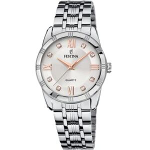Festina Reloj Mujer Analógico de Acero Inoxidable 316l Plateado Movimiento de Cuarzo Cristal Mineral de Alta Resistencia Resistente al Agua 5 ATM Mademoiselle Festina Reloj Mujer Analógico de Acero Inoxidable 316l Plateado Movimiento de Cuarzo Cristal Mineral de Alta Resistencia Resistente al Agua 5 ATM Mademoiselle