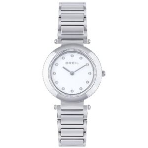 BREIL Reloj DE Mujer Pivot Esfera Blanca Movimiento Solo-Time 2 Cuarzo LANCHE y Pulsera DE Acero Plateado BREIL Reloj DE Mujer Pivot Esfera Blanca Movimiento Solo-Time 2 Cuarzo LANCHE y Pulsera DE Acero Plateado