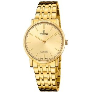 Festina Swiss Made Reloj Mujer Analógico de Acero Inoxidable 316l Dorado Movimiento de Cuarzo Cristal de Zafiro de Alta Resistencia Resistente al Agua 5 ATM Classic Steel Festina Swiss Made Reloj Mujer Analógico de Acero Inoxidable 316l Dorado Movimiento de Cuarzo Cristal de Zafiro de Alta Resistencia Resistente al Agua 5 ATM Classic Steel