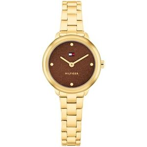 Tommy Hilfiger Reloj De Movimiento De Cuarzo De Dos Manecillas para Mujer con Correa de Acero Inoxidable de Color Dorado Tommy Hilfiger Reloj De Movimiento De Cuarzo De Dos Manecillas para Mujer con Correa de Acero Inoxidable de Color Dorado