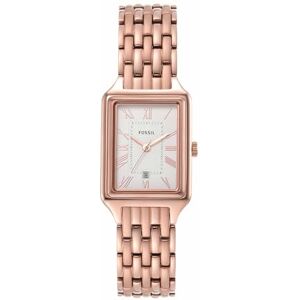 Fossil Reloj Raquel para mujer, movimiento de cuarzo de tres agujas con correa de acero inoxidable, Tono oro rosa y blanco, 23 mm Fossil Reloj Raquel para mujer, movimiento de cuarzo de tres agujas con correa de acero inoxidable, Tono oro rosa y blanco, 23 mm