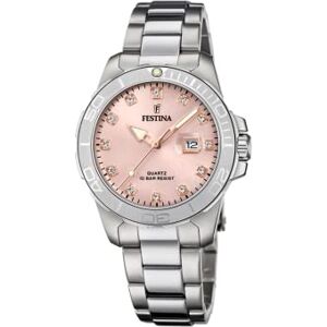 Festina Reloj Mujer Analógico de Acero Inoxidable 316l Plateado Movimiento de Cuarzo Cristal Mineral de Alta Resistencia Resistente al Agua 10 ATM Calendario Boyfriend Collection Festina Reloj Mujer Analógico de Acero Inoxidable 316l Plateado Movimiento de Cuarzo Cristal Mineral de Alta Resistencia Resistente al Agua 10 ATM Calendario Boyfriend Collection