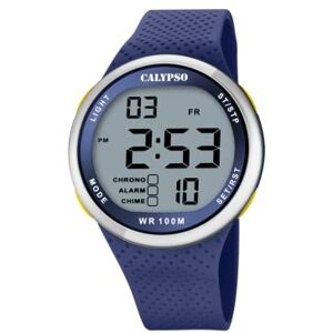 CALYPSO Reloj Digital Hombre de Caucho Azul Reloj Deportivo Hombre Resistente al Agua 10 ATM Fecha y Calendario, Cronógrafo, Doble Horario, Luz, Alarma, 12 y 24 Horas Color Splash CALYPSO Reloj Digital Hombre de Caucho Azul Reloj Deportivo Hombre Resistente al Agua 10 ATM Fecha y Calendario, Cronógrafo, Doble Horario, Luz, Alarma, 12 y 24 Horas Color Splash