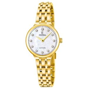 Festina Reloj para Mujer de Acero con baño de PVD Dorado y Pulsera de Acero Festina Reloj para Mujer de Acero con baño de PVD Dorado y Pulsera de Acero