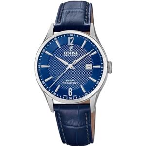 Festina Swiss Made Reloj Hombre Analógico de Cuero Azul Movimiento de Cuarzo Calendario Cristal Zafiro de Alta Resistencia Resistente al Agua 10 ATM Elegante Classic Leather Festina Swiss Made Reloj Hombre Analógico de Cuero Azul Movimiento de Cuarzo Calendario Cristal Zafiro de Alta Resistencia Resistente al Agua 10 ATM Elegante Classic Leather