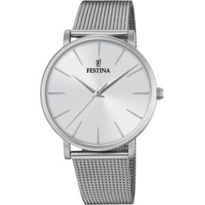 Festina Reloj Mujer Analógico de Acero Inoxidable 316l Plateado Movimiento de Cuarzo Relojes Mujer Cristal Mineral de Alta Resistencia Boyfriend Collection Festina Reloj Mujer Analógico de Acero Inoxidable 316l Plateado Movimiento de Cuarzo Relojes Mujer Cristal Mineral de Alta Resistencia Boyfriend Collection