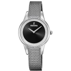 Festina Reloj Mujer Analógico de Acero Inoxidable 316l Plateado Movimiento de Cuarzo Cristal Mineral de Alta Resistencia Resistente al Agua 5 ATM Mademoiselle Festina Reloj Mujer Analógico de Acero Inoxidable 316l Plateado Movimiento de Cuarzo Cristal Mineral de Alta Resistencia Resistente al Agua 5 ATM Mademoiselle