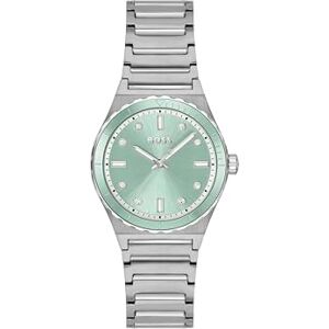 Boss Reloj con Movimiento de Cuarzo de Tres Manecillas para Mujer Colección Candor Ladies Sport con Correa de Acero Inoxidable Plateada Boss Reloj con Movimiento de Cuarzo de Tres Manecillas para Mujer Colección Candor Ladies Sport con Correa de Acero Inoxidable Plateada