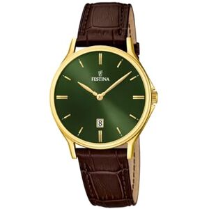 Festina Reloj Hombre Analógico de Cuero Marrón Movimiento de Cuarzo Calendario Cristal Mineral de Alta Resistencia Resistente al Agua 5 ATM Elegante y Clásico F16747/5 Festina Reloj Hombre Analógico de Cuero Marrón Movimiento de Cuarzo Calendario Cristal Mineral de Alta Resistencia Resistente al Agua 5 ATM Elegante y Clásico F16747/5