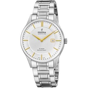 Festina Swiss Made Reloj Hombre Analógico de Acero Inoxidable 316l Plateado Movimiento de Cuarzo Calendario Cristal Zafiro de Alta Resistencia Resistente al Agua 10 ATM F20067/2 Classic Steel Festina Swiss Made Reloj Hombre Analógico de Acero Inoxidable 316l Plateado Movimiento de Cuarzo Calendario Cristal Zafiro de Alta Resistencia Resistente al Agua 10 ATM F20067/2 Classic Steel